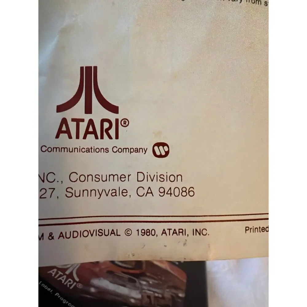 Atari Night Driver Video Game Atari 2600 Vintage 1978 CX2633 w/ Manual